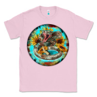 Bubblegum Pink rattlesnake and sunflower Classic Tee - BarkalooDesign