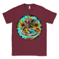 Burgundy rattlesnake and sunflower Classic Tee - BarkalooDesign