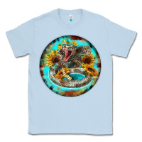 Dusty Blue rattlesnake and sunflower Classic Tee - BarkalooDesign