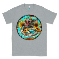 Heather Grey rattlesnake and sunflower Classic Tee - BarkalooDesign