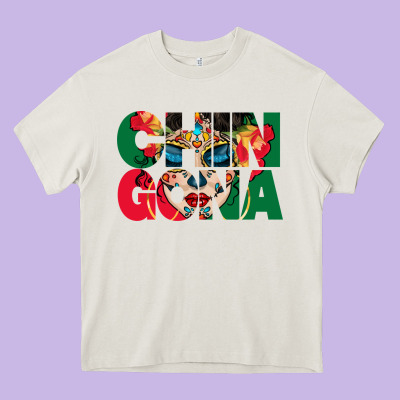 Chingona Sugar Skull Heavy Core Tee Designed By Bundleandbundleshop