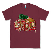 Burgundy caravan gingerbread Classic Tee - FaDigitalArtStudio