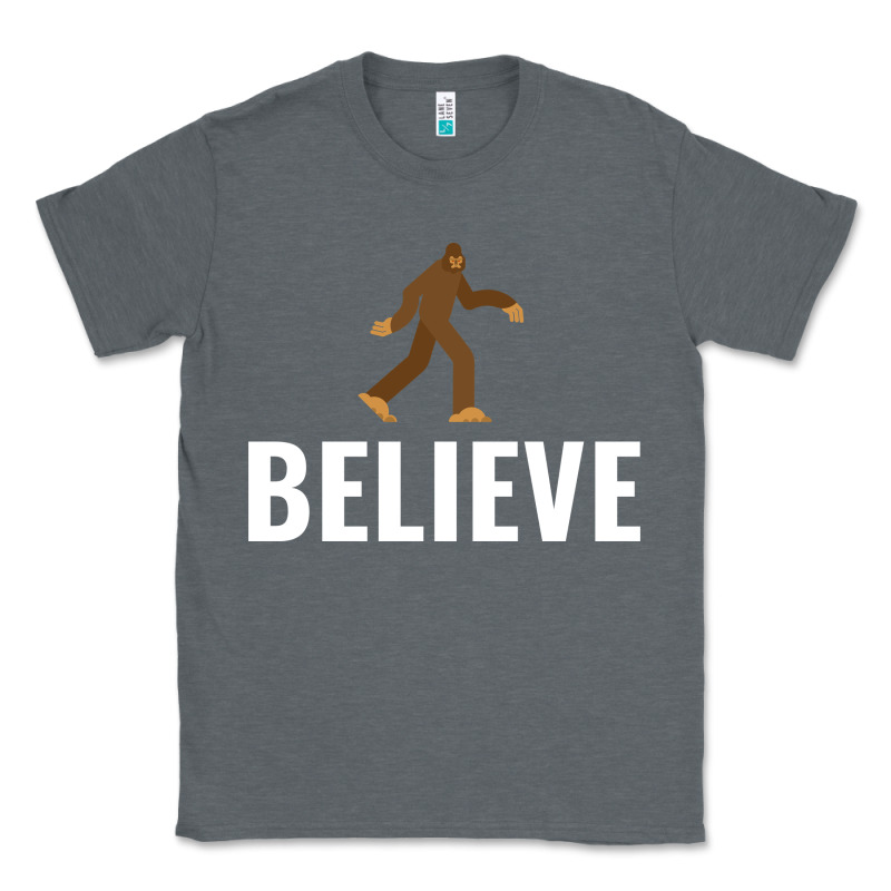 Believe Bigfoot White Classic Tee by artisFamous | Teevron