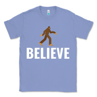 Colony Blue believe bigfoot white Classic Tee - artisFamous