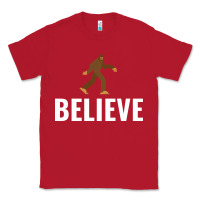 Red believe bigfoot white Classic Tee - artisFamous
