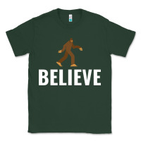 Sports Green believe bigfoot white Classic Tee - artisFamous