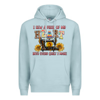 Blue Mist i sew a piece of my heart into every quilt i make Premium Hoodie - AdoDesignShop