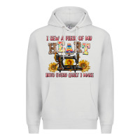 Dove Grey i sew a piece of my heart into every quilt i make Premium Hoodie - AdoDesignShop