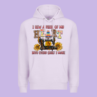 I Sew A Piece Of My Heart Into Every Quilt I Make Premium Hoodie Designed By Adodesignshop