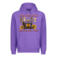 Purple i sew a piece of my heart into every quilt i make Premium Hoodie - AdoDesignShop