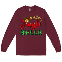 Burgundy christmas jingle bells Long Sleeve Tee - BarkalooDesign