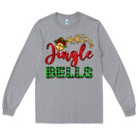 Heather Grey christmas jingle bells Long Sleeve Tee - BarkalooDesign