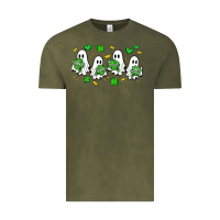 Vintage Olive clover ghostie st.patrick's day Vintage Tee - Artiststas