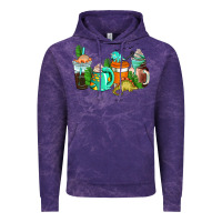 Cloud Purple dinosaur coffee cups Vintage Hoodie - AdoDesignShop