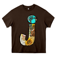 Chocolate Brown farm life alphabet lowercase letters j Heavy Core Tee - BundleAndBundleShop