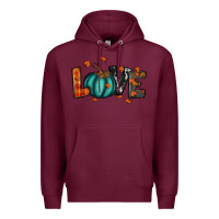 Burgundy fall love Premium Hoodie - RanaPortraitStore