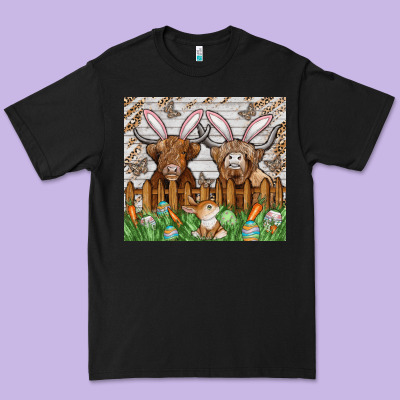 Easter Cow Premium Tee Designed By Cowhidedigitalart