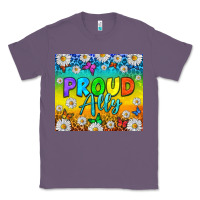 Lavender LGBTQ+ Proud Ally With Daisy Tumbler Classic Tee - BundleAndBundleShop