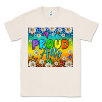Natural LGBTQ+ Proud Ally With Daisy Tumbler Classic Tee - BundleAndBundleShop