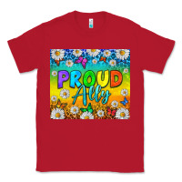 Red LGBTQ+ Proud Ally With Daisy Tumbler Classic Tee - BundleAndBundleShop