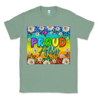 Sage LGBTQ+ Proud Ally With Daisy Tumbler Classic Tee - BundleAndBundleShop