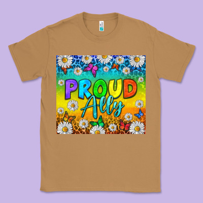Lgbtq+ Proud Ally With Daisy Tumbler Classic Tee Designed By Bundleandbundleshop