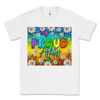 White LGBTQ+ Proud Ally With Daisy Tumbler Classic Tee - BundleAndBundleShop