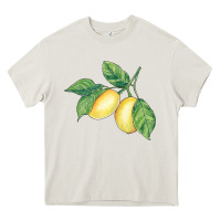 Cream lemons Heavy Core Tee - BundleAndBundleShop