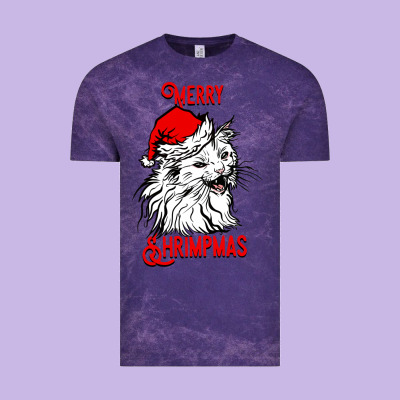 Merry Christmas Cat Vintage Tee Designed By Sublimationcraftshop
