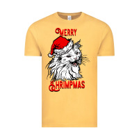 Vintage Mustard Merry Christmas Cat Vintage Tee - SublimationCraftShop