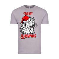 Vintage Zinc Merry Christmas Cat Vintage Tee - SublimationCraftShop