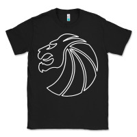 Black outline seven lions Classic Tee - artisFamous