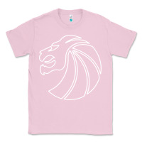 Bubblegum Pink outline seven lions Classic Tee - artisFamous