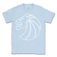 Dusty Blue outline seven lions Classic Tee - artisFamous
