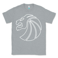 Heather Grey outline seven lions Classic Tee - artisFamous