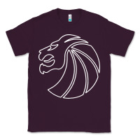 Plum outline seven lions Classic Tee - artisFamous