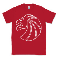 Red outline seven lions Classic Tee - artisFamous