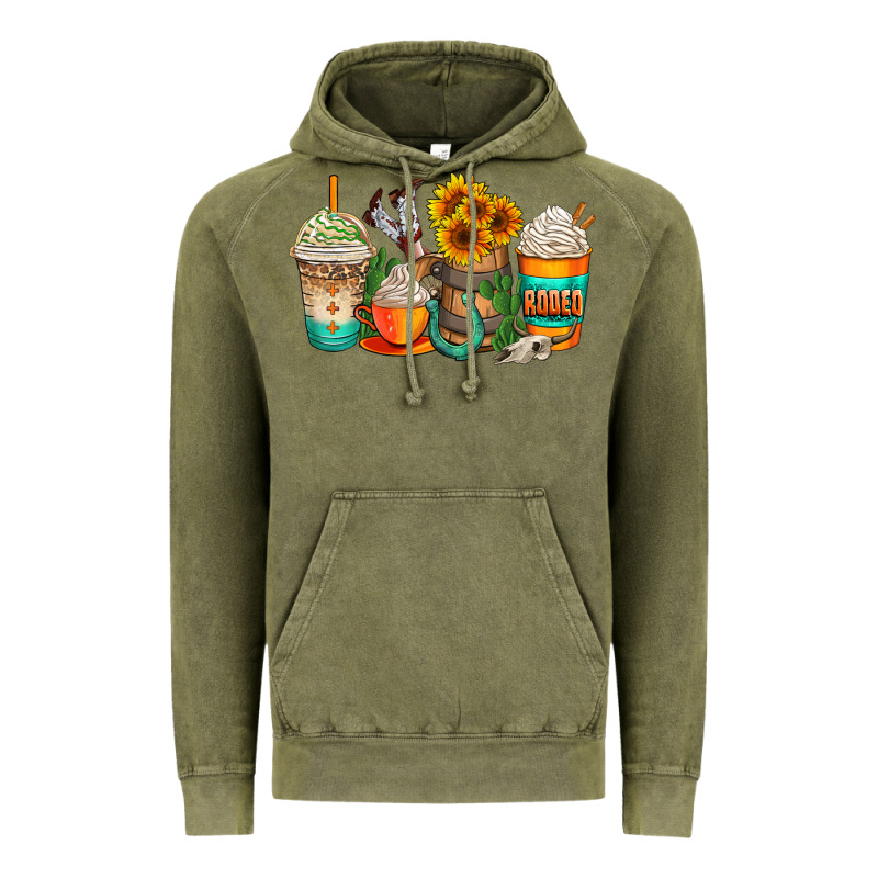 Rodeo Coffee Cups Vintage Hoodie by AdoDesignShop | Teevron