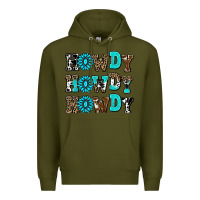 Army Green howdy howdy howdy Premium Hoodie - AdoDesignShop