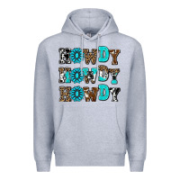 Heather Grey howdy howdy howdy Premium Hoodie - AdoDesignShop