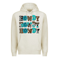 Oatmeal Heather howdy howdy howdy Premium Hoodie - AdoDesignShop