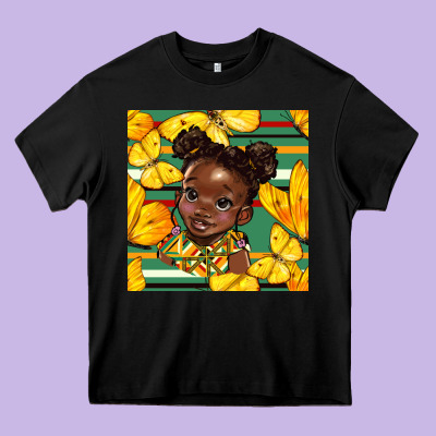 Juneteenth Afro Girl Seamless Pattern Heavy Core Tee Designed By Bundleandbundleshop