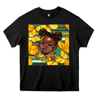 Black juneteenth afro girl seamless pattern Heavy Core Tee - BundleAndBundleShop