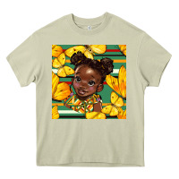 Mossy juneteenth afro girl seamless pattern Heavy Core Tee - BundleAndBundleShop
