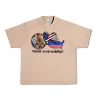 Burro peace love america Urban Heavy Tee - SublimationCraftShop