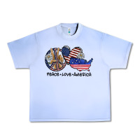 Grape Ice peace love america Urban Heavy Tee - SublimationCraftShop