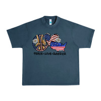 Midnight Navy peace love america Urban Heavy Tee - SublimationCraftShop