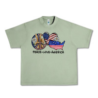 Oil Green peace love america Urban Heavy Tee - SublimationCraftShop