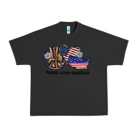 Pigment Black peace love america Urban Heavy Tee - SublimationCraftShop