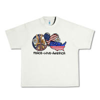 Pistachio peace love america Urban Heavy Tee - SublimationCraftShop